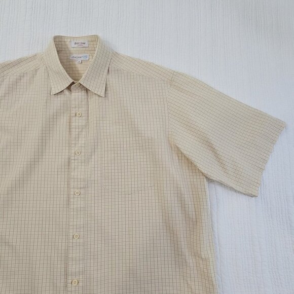 World Famous Rino Brand Eck Unltd Short Sleeve Shirt Men's XL Brown Check EUC LN - Picture 6 of 14